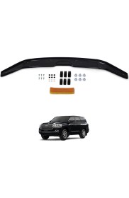 Resim Toyota Land Cruiser Ön Kaput Koruyucu Rüzgarlık Deflektör Akrilik ABS 4mm Parlak Siyah 2015 ve Sonrası 