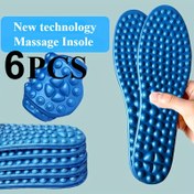 Resim 6 Adet/3 Çift Ayak Masaj Tabanlığı, Refleksoloji Ayak Masaj Pedi 