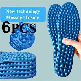 Resim 6 Adet/3 Çift Ayak Masaj Tabanlığı, Refleksoloji Ayak Masaj Pedi 