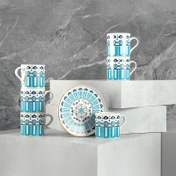 Resim Aryıldız Castello 6 Kişilik Türk Kahve Fincan Takımı 90 ml 