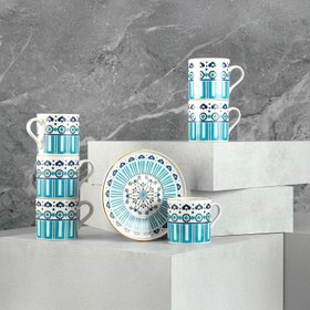 Resim Aryıldız Castello 6 Kişilik Türk Kahve Fincan Takımı 90 ml 