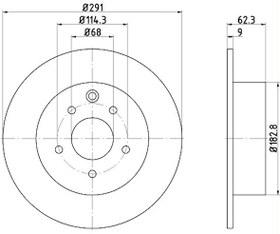 Resim ARKA FREN DISK AYNASI DUZ NISSAN QASHQAI 07-12 JUKE 10- 292X5 FERODO DDF1590 