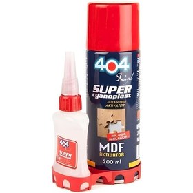 Resim 404 Mdf Aktivatörlü Hızlı Yapıştırıcı 50 Gr + 200 Ml Soğutucu 