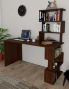 Resim Moonlife Liman Kitaplıklı Çalışma Masası Ceviz 
