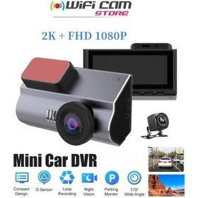 Resim WIFICAM PLUS 2k Ekranlı 2 Kameralı Wifi Araç Kamerası +Park Kiti Dahili Mini Ekran ve Yüksek Çözünür 