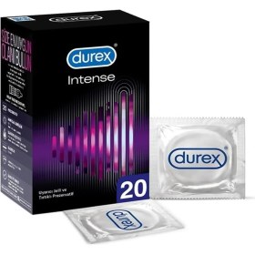 Resim Durex Intense 20'li Uyarıcı Jelli ve Tırtıklı Prezervatif 