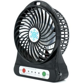 Resim Mini Taşınabilir Vantilatör, Kablosuz Şarj Edilebilir Pil, Vantilatör Siyah, 