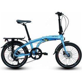 Resim Carraro Flexı Katlanır Bisiklet 108 20 Jant Hidrolik Disk Fren 32 Kadro 8 Vites Mavı-yesıl-turkuaz B -sıyah-kırmızı R1 Mavi 