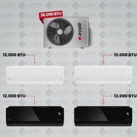 Resim Arçelik 1+4 Multi Sistem Klima / 36100 Md Pro Dış Ünite ( 2 Adet 12 Btu Beyaz + 2 Adet 12 Btu Siyah Iç Üniteler ) 