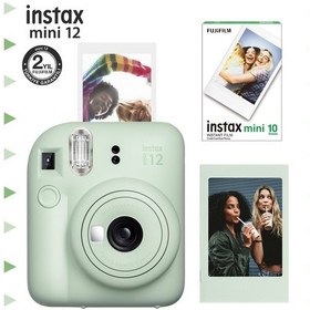 Resim Fujifilm Instax Mini 12 Fotoğraf Makinesi + Çerçeve + 10'lu Mini Film Yeşil 