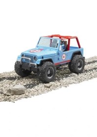 Resim Bruder Jeep Cross Safari Aracı Kasklı Pilotu Mavi BR02541 