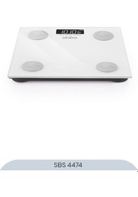 Resim Sinbo Sbs-4474 26x26 Cm Bluetooth Dijital Yağ Su Kas Vücut Kitle Endeksi Kilo Ölçer Tartı Baskül 