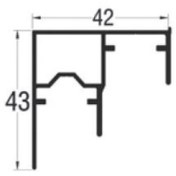 Resim Albatur Alüminyum 3 Metre Delikli Alt Ray (ALB-M50 7225 410*3) 