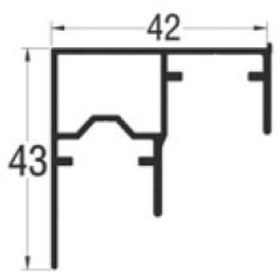 Resim Albatur Alüminyum 3 Metre Delikli Alt Ray (ALB-M50 7225 410*3) 