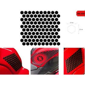 Resim Universal Kaydırmaz 6d Karbon Bal Peteği Yan Tank Pad 288 Adet 