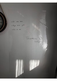 Resim 2 Tane Şeffaf Akıllı Kağıt Tahta Yazı Tahtası 100X120 Cm + Kalem 