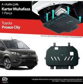 Resim S-dizayn Toyota Proace City Çelik Karter Muhafaza Koruma 2018 Üzeri A+ Kalite 