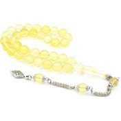 Resim Usta İşi Küre Kesim Kaya Damla Kehribar Tesbih 12.5 Gram 