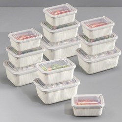 Resim 12'li Vip Dikdörtgen Mikrodalga Ve Difrize Uygun Saklama Kabı Seti Bej 4x(1750,1050,600 Ml) 