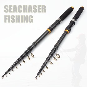 Resim SEACHASER Evrensel Spinning Surf Olta Kamışları - Orta Hareket Orta Güç Karbon Fiber Kamış, Tuzlu ve Tatlı Su için, Seyahat için Katlanabilir, Çeşitli Boyutlar (1.8M/5.91Ft ila 3.3M/10.80Ft), Siyah - Noel, Yılbaşı, Baba Günleri için İdeal 