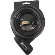 Resim BİSİKLET ÇELİK HALAT KİLİT 12x1500 SİYAH A+++KALİTE KİLİT 1,5 MT 