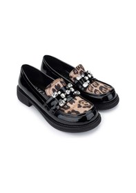 Resim Tamer Tanca Kadın Hakiki Deri Siyah Rugan/leopar Loafer Ayakkabı 1065 60-2071 Bn Ayk Sk24-25 Syh Rgn/leopar Siyah Rugan 