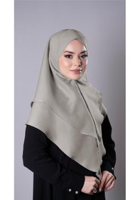 Resim Hürrem Bone Taş Pratik Hazır Geçmeli Tesettür Eşarp Pamuk Caz Kumaş Çift Katlı Çapraz Hijab 2304 46 