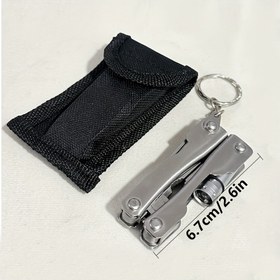 Resim Ağır Hizmet Tipi Paslanmaz Çelik Katlanır Pense - Ergonomik Tutuşlu Taşınabilir Kamp Aleti, 6.7cm/2.6in Uzunluk, 6.7cm/2.6in Açıklık, Yürüyüş, Ev Tamiri, Yürüyüş Ekipmanları için, Sağlam Yapı, Doğa Tutkunları 