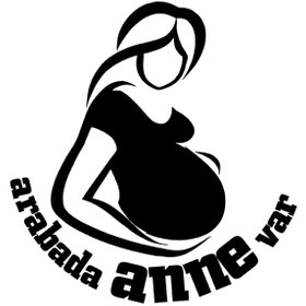 Resim New Jargon Arabada Anne Var Kız-erkek Modifiye Araba Sticker 35cm - Siyah 