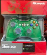 Resim Xbox 360 Kablolu Joystick Oyun Kolu Gamepad Yeşil 