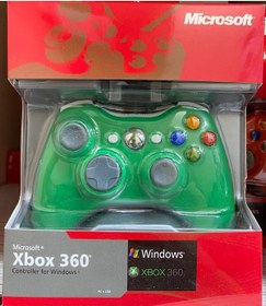 Resim Xbox 360 Kablolu Joystick Oyun Kolu Gamepad Yeşil 