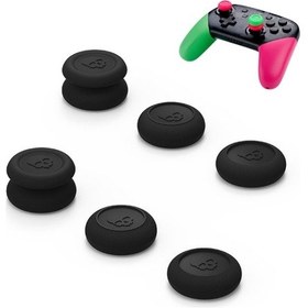 Resim Ns Pro / Ps4 Uyumlu Sol + Sağ Gamepad Rocker Cap Düğme Kapağı Siyah 