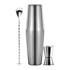 Resim Vosco VSC-300B 3 Parça Boston Shaker Kokteyl Seti, 750 ml 