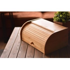 Resim Bambum B0717 Vitalis Büyük Ekmek Saklama Kutusu - ahşap ekmek (kabı) kutusu 