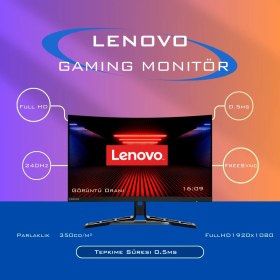 Resim Lenovo 27 Inç Full Hd 240Hz( 0.5ms Pivot Freesync Kavisli Gaming Monitör 