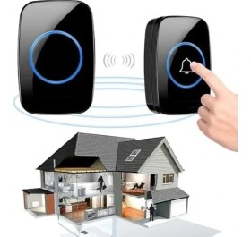 Resim Storemax Kablosuz Kapı Zili Ledli Uzaktan Kumandalı Işıklı Kapı Zili Yüksek Sesli 300MT Uzun Mesafeli - 1 Buton + 1 Zil 