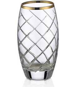 Resim Kcd Armonı Altın Kesme El Dekor Yaldızlı 6 Adet Desenli Su ve Meşrubat Bardak Takımı 