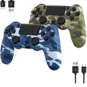 Resim SFL Product PS4/Slim/Pro Desenli Kamuflaj Gamepad Oyun Kolu Yüksek Bataryalı Kablosuz Oyun Kolu 2Li 