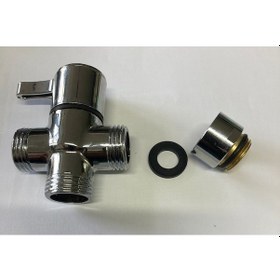 Resim HMS Banyo Robot Duş Seti Yönlendirici musluk 1/2-1/2-1/2 18*1,5 Krom 
