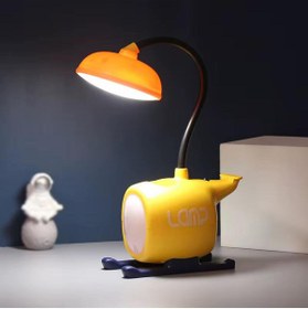 Resim Coverzone Kalemlikli Helikopter Tasarımlı Karikatür Masa Lambası Dekoratif Hediyelik Çocuk Odası Süs 