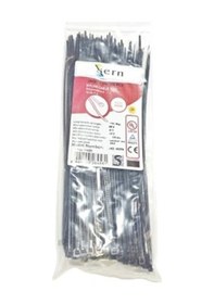 Resim 25cm Siyah Kablo Bağı 3,6mm Plastik Kelepçe - 100 Adet - Nylon Kablo Düzenleyici 