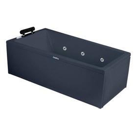 Resim Tek Kişilik Renkli Jakuzi | Asimetrik | Sanacryl - 140x180 / Antrasit / 1 Kişilik 