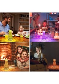 Resim By Nevser Sürahi Model Usb Şarjlı Kumandalı 16 Farklı Işık Modlu Masa Üstü Kristal Akrilik Lamba Led Renkli 