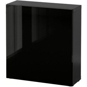 Resim Raf Ünitesi, Venge-parlak Cila-siyah, 60x22x64 Cm, Selsvıken Siyah 