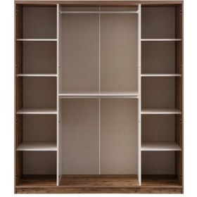 Resim Megan Oda Takımı - 4 Kapaklı Dolap, Çalışma Masası, Şifonyer, Kitaplık, Komodin Çok Renkli 