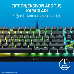Resim Razer Blackwidow V4 X Fortnite Edition Rz03-04703600-r3m1 Rgb Yellow Switch Kablolu Mekanik Oyuncu Klavye 