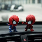 Resim 2 adet Marvel Örümcek Adam Eylem Figürleri - Kırmızı ve Mavi, PVC Malzeme, Araba Göstergesi ve Ev Dekoru için Mükemmel, İdeal Tatil Hediyesi 