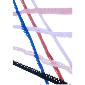 Resim Çamaşır Lastiği Dantelli 1 Cm 75 Metre 1 Top Ekru 