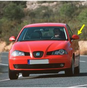 Resim Seat İbiza 2002-2008 Sol Yan Dış Dikiz Ayna Kapağı 6L0857537 