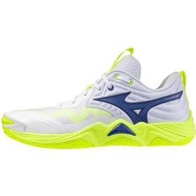 Resim Mizuno Wave Momentum Elite Unisex Voleybol Ayakkabısı Beyaz / Sarı Çok Renkli 